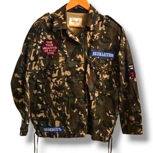 Moussy Camo Print Patched Utility Jacket